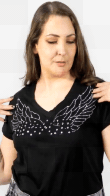 Remera Rock con Tachas Negra